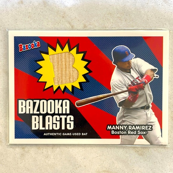🔥*VERY RARE* Manny Ramirez Boston Red Sox Game-Used Bat Baseball Card! ⚾️ - Picture 1 of 2